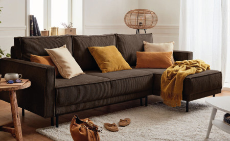 Canapé convertible marron